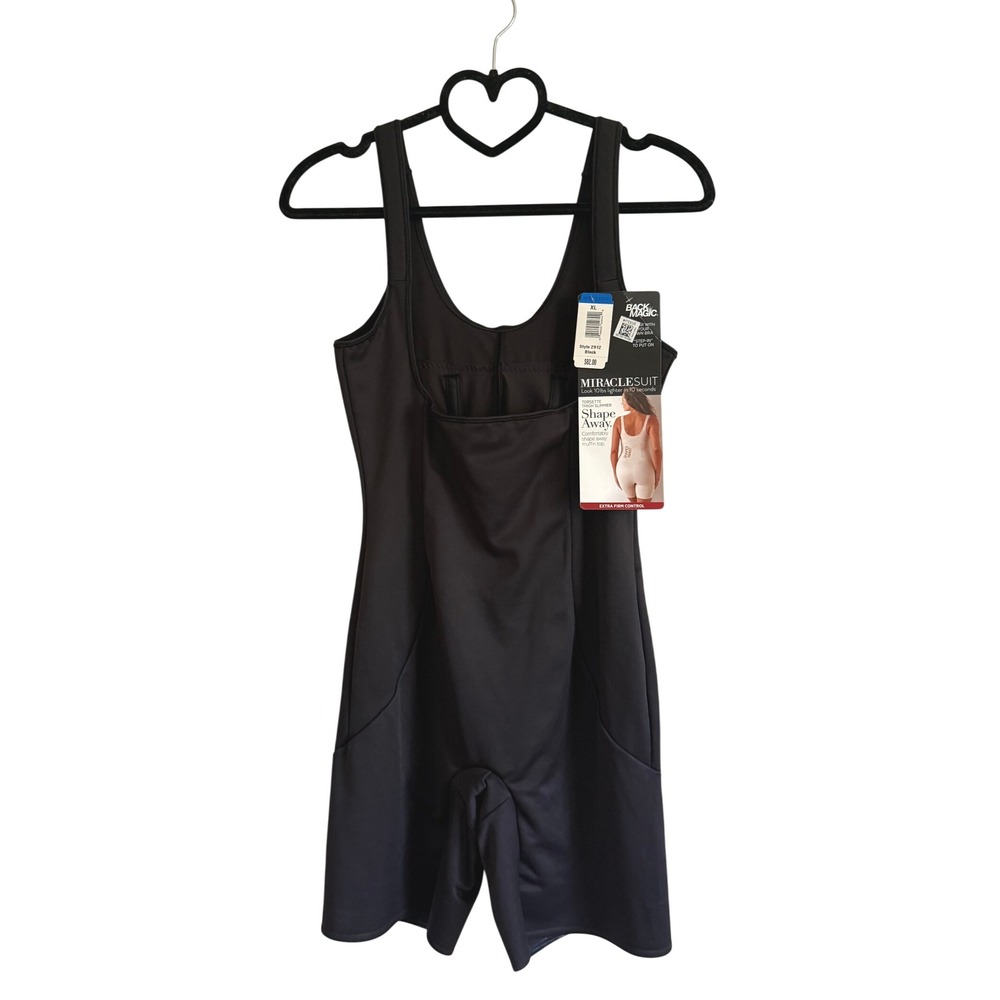 Miraclesuit Shape Away Torsette Thigh Slimmer Black XL Extra Firm Control